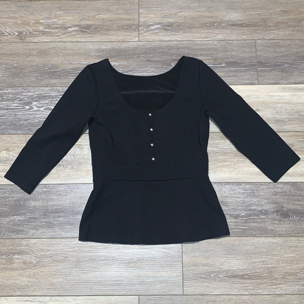 White House Black Market Black Fitted top